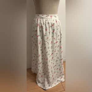 Joie linen rosebud maxi midi skirt medium coquette